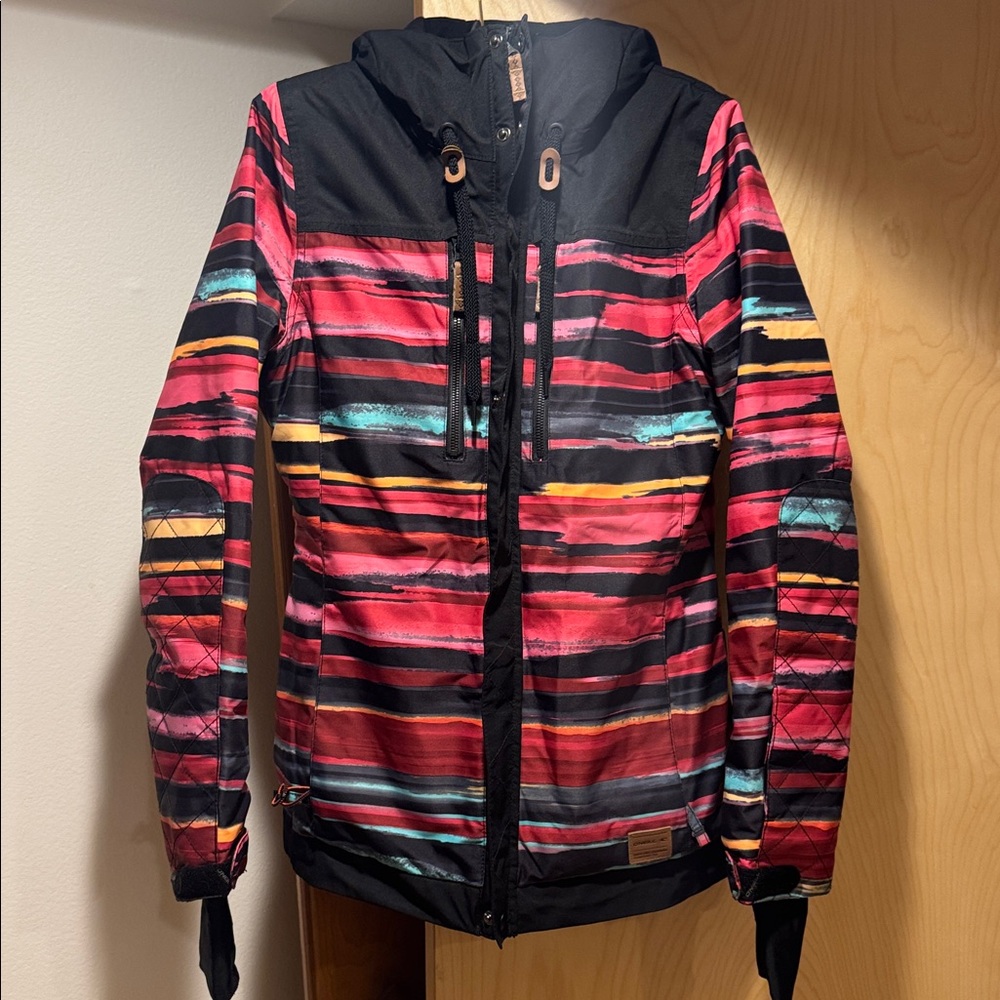 O'Neill Women's Vibrant Striped Heavy Ski Jacket - size small